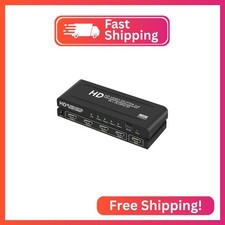 4K HDMI Splitter 1 in 4 Out - 1x4 Powered HDMI Splitter 4 Port Multi Monitor Out