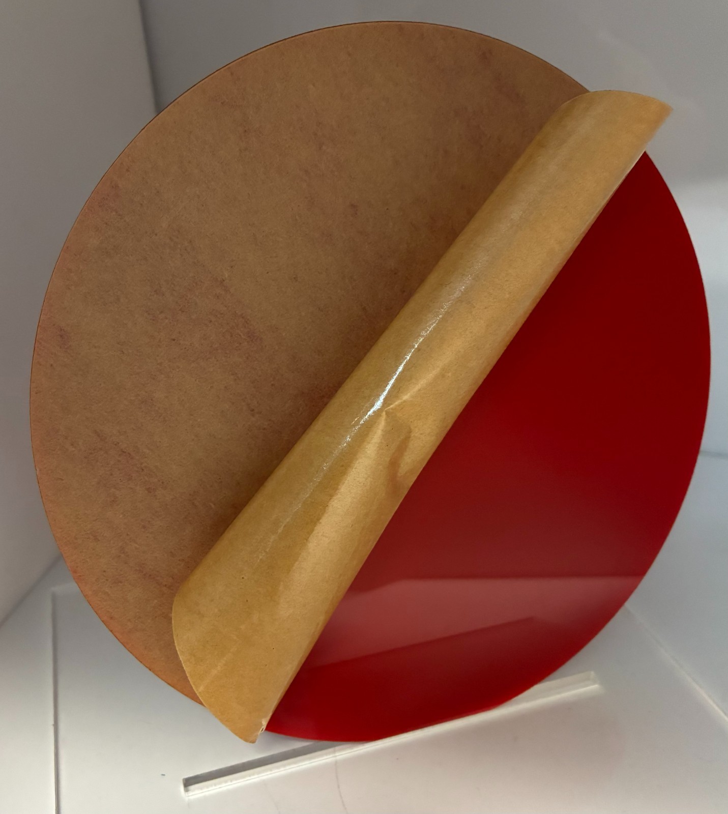 Acrylic Circle Disc - 1/8" thick - Translucent Red- 10" Diameter