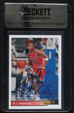 BAS 1992-93 Upper Deck BJ Armstrong #157 Seal of Authenticity Auto 3c7