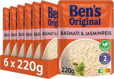 BEN'S ORIGINAL  Express Reis Basmati & Jasmin (6 x 220g) Für die Mikrowelle