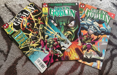 GREEN GOBLIN # 1 2 3 NM 1995 SCARLET SPIDER ! RHINO ! NEW WARRIORS !