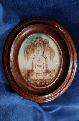 Memento Mori Kunstwerk aus echtem Haar.
