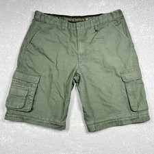 Boy Scouts Of America Cargo Short Men  s 32 Youth 20 Green Army Elastic Waist