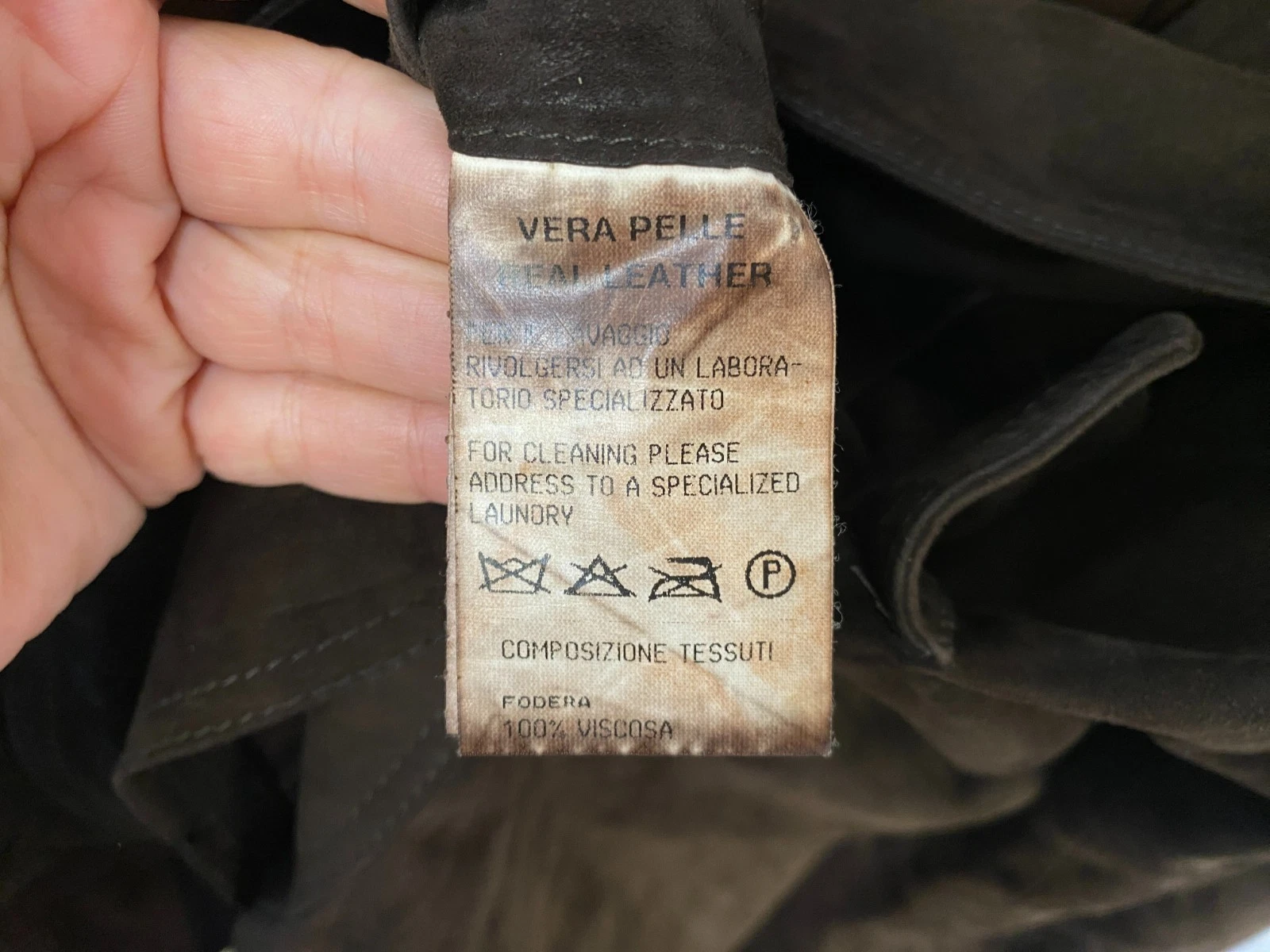 Enrico Mandelli Milano Brown Suede Italian Tailored Bomber Jacket 44, EU 54 - product detail image 9