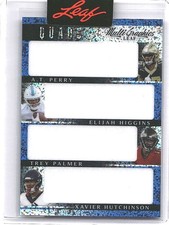 2023 Leaf Eclectic 1/1 Blue Quad PP TREY PALMER/Perry/Higgins/Hutchinson