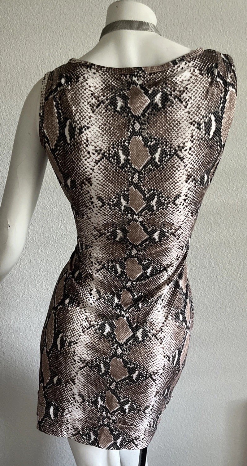 Silk Python Snakeskin Print Sheath Dress DVF Dian… - image 15