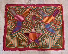 Kuna Mola Art Textile Panama Indian Tribe San Blas Hand-Stitched Folk 1950s 