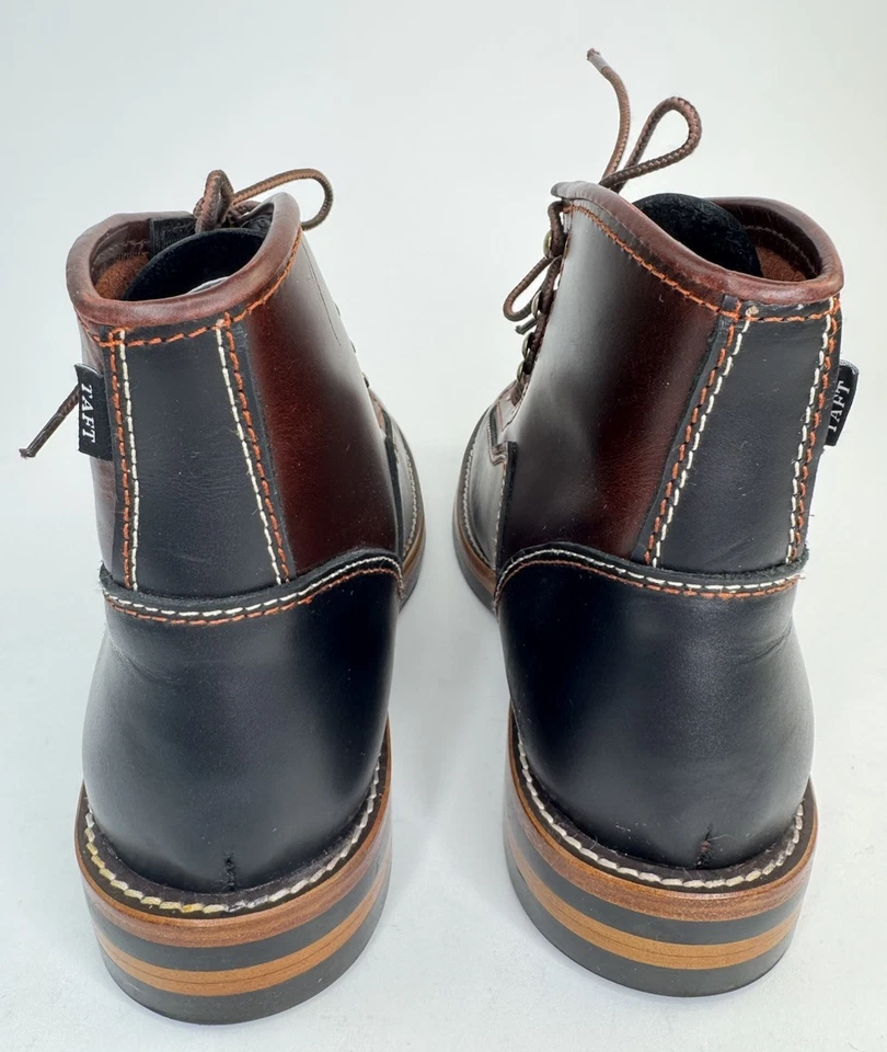 Botas masculinas Taft 365 modelo 007 retrô de couro com cadarço no tamanho 8.5 - Imagem 4 de 4