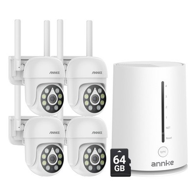 ANNKE 5MP WLAN PT Überwachungskamera IP66 Farbnachtsicht Zwei-Wege-Audio H.264+