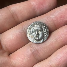 Ancient Roman Old Coated Coin Rare Small Cleaned Coin In good condition