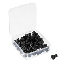 50Pcs Wooden Push Pins Thumb Tacks Decorative Wood Pushpin Black