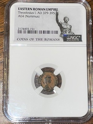 AD 379-395 Eastern Roman Empire Theodosius I AE4 Nummus | NGC