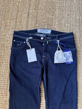 Jeans Jacob Cohen distintivo verde JN denim scuro W33 IT50 slim fit Made in Italy