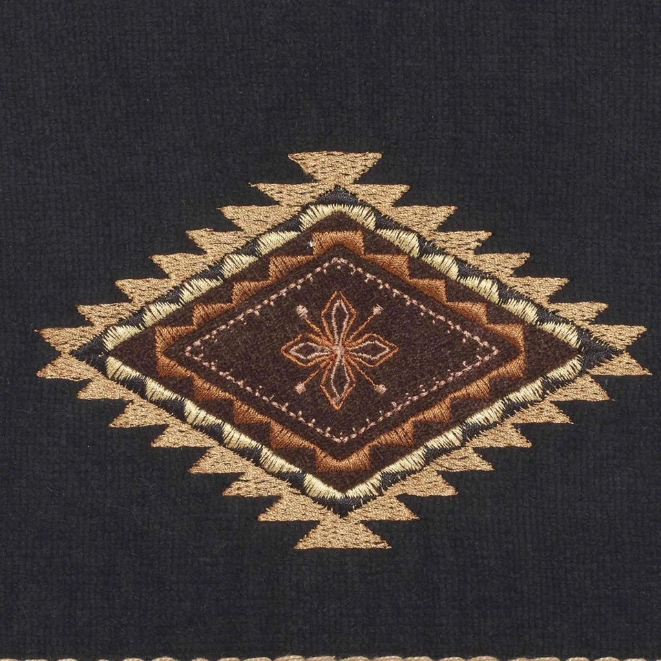 Toalla de mano Mojave 28x16 pulgadas 100 % algodón absorbente negra 17722BLK Foto 2 de 4