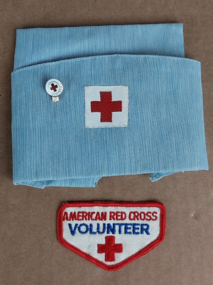 Vintage American Red Cross Volunteer Nurse's Cap Hat Pin Patch Lot