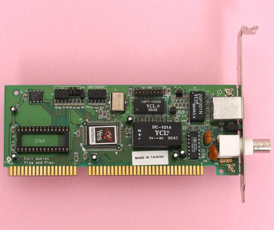 NE2000 Compatible 16 Bit ISA PNP/Jumpered Ethernet Network Card RJ45 + Coax - Image 2 of 4