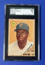 1962 Topps Lou Brock Rookie Chicago Cubs #387 SGC 7 NM