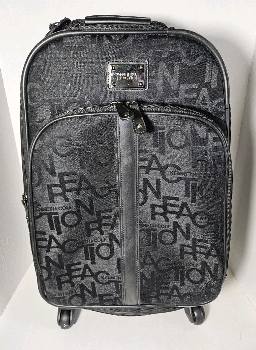 Kenneth Cole Reaction All-Over Logo Monogram Black Softside 