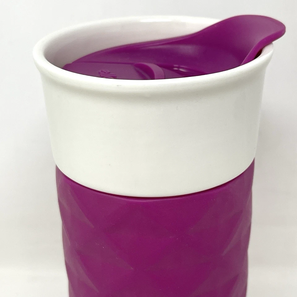 Ello Ogden  Travel Mug Thermal Tumbler Magenta Purple Pink Ceramic Silicon 16 oz - Image 4 of 4