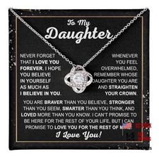 Love Knot Necklace For Daughter - Mom  Dad Gifts For Birthday Design Quote 11