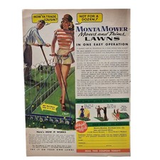 Vintage Monta Mowers 1950 Magazine Ad Eaton Truck Axle Advertising Collectible