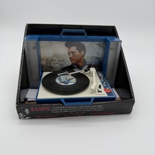 Elvis Presley Mini Record Player Light Up Decor Works Plays 3 Songs In Package
