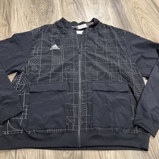 Adidas Nebraska Cornhuskers Playoff Basketball Fullzip Jacket Mens XL HB8827 NWT