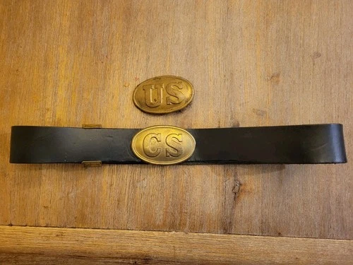 CIVIL WAR US/ CS ENLISTED FIELD BELT & BUCKLES