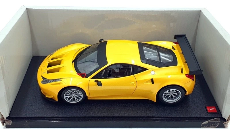 Hot Wheels 1/18 Scale Diecast BCJ78 - Ferrari 458 Italia GT2 - Yellow - Image 4 of 4