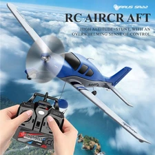 QIDI-580 520mm Wingspan SR-22 RTF RC Stunt Plane 4CH 2.4G Brushless Sky Blue LED