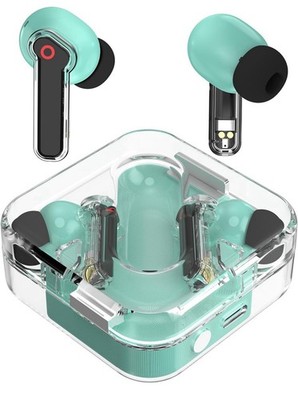 Wireless Earbuds, Bluetooth 5.4 Crystal Design Headphone with 3D Big Bass Stereo