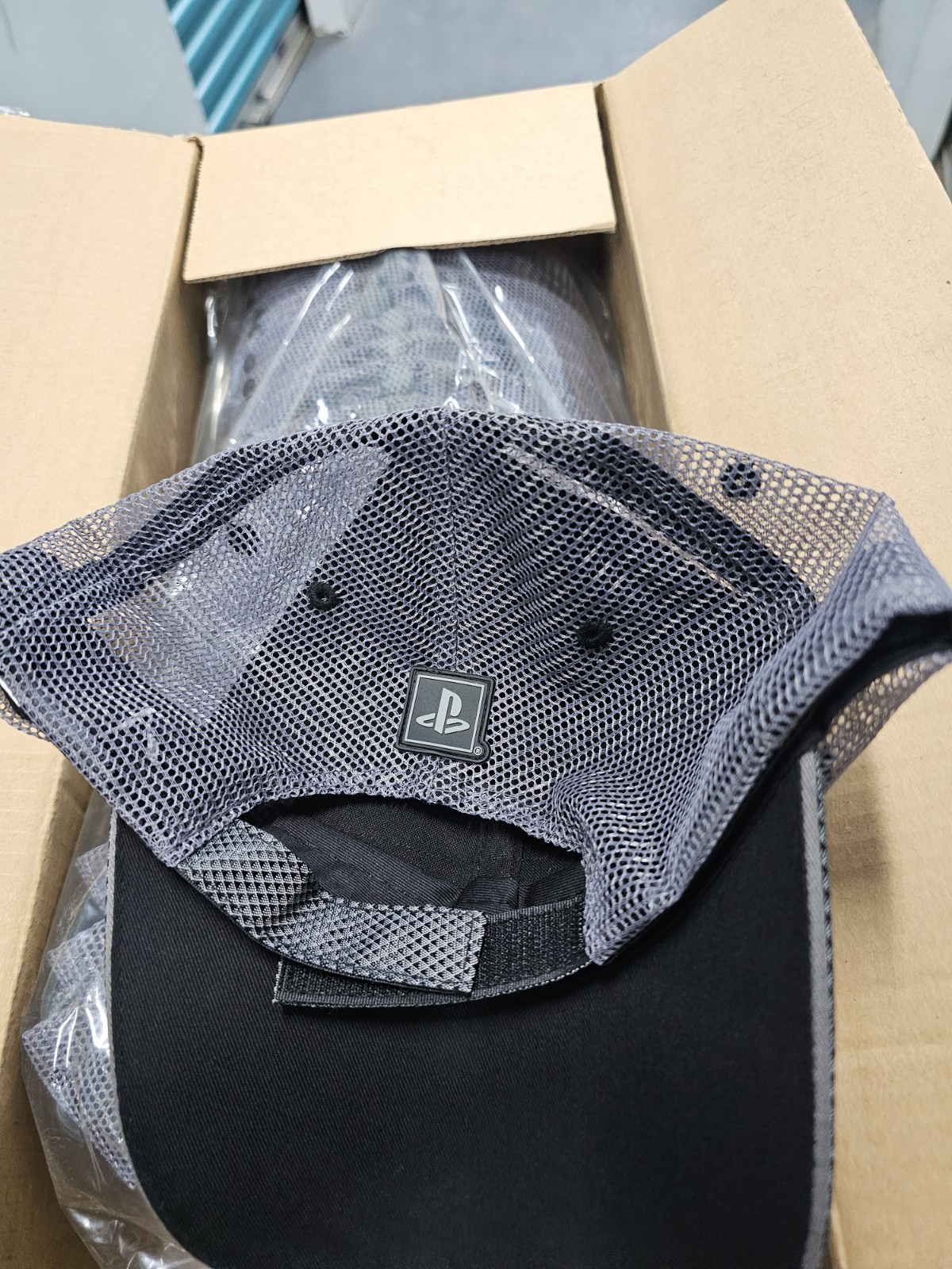 PlayStation 3 PS3 Mesh Adjustable Hat Cap Video Game Gaming Men Women Gray Black image 2