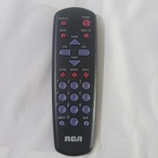 Genuine RCA CRK10A1 CRT TV Remote Control Black Used Tested Vintage