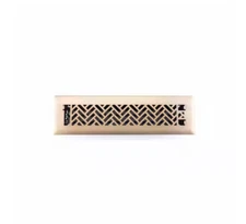 Hampton Bay Interwoven 2 in. x 12 in. Steel Floor Register in Brushed Gold