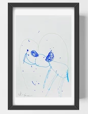 GUAJARDO Original Expressionism Fairy 9X6 Paper Signed Art