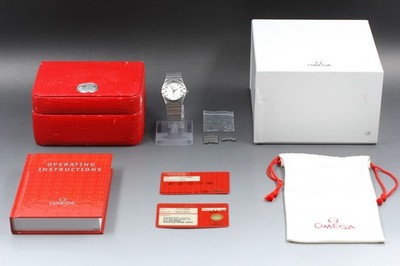 Full Set 1998 Near Mint Omega Constellation 33mm 396.1201 Quartz Herren Vintage