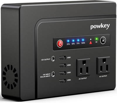 Portable Power Station 200W, 146Wh Portable Solar Generator Battery Pack with 2 
