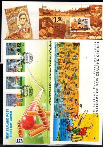 /// NEW ZEALAND 1994 - 3 FDC - SPORTS - CRICKET - RUGBY
