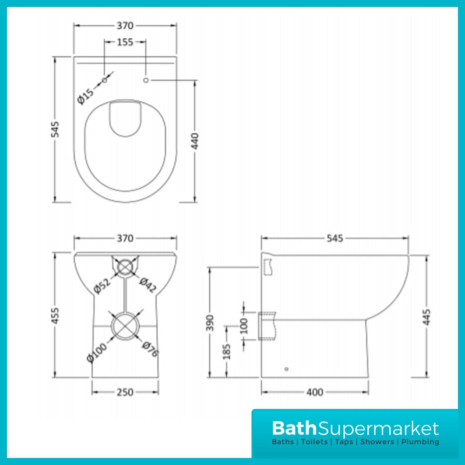 High Rise BTW Toilet Pan Ceramic Toilet Pan Bathroom High Rise Toilet