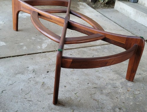 Large Mid Century Compass Glass Coffee Table by Adrian Pearsall for Craft Assoc - Picture 5 of 5