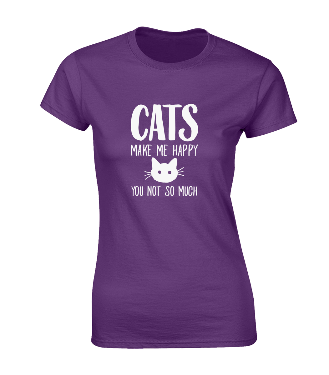 "Cats Make Me Happy, You Not So Much" Funny Slogan Tote Bag - Pet Lover Gift, 100% Cotton - View #12