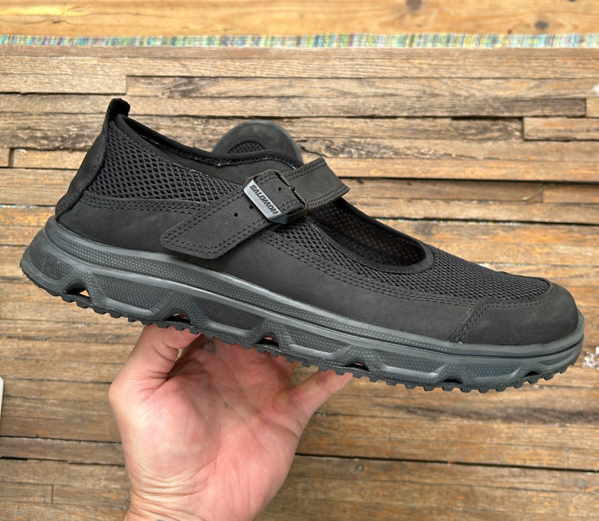 靴 SALOMON RX MARIE-JEANNE SALOMON RX Marie Jeanne collapsible-heel mesh and nubuck