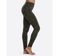 SPANX Look At Me Now Seamless Leggings In Green Camo SZ M EUC