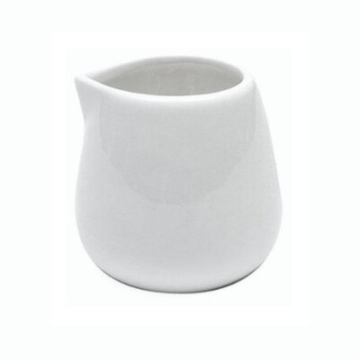 食器 MiLk 1.5OZ WHITE CERAMIC MINI MILK JUG FOR SERVING MILK, CUSTARD, CREAM