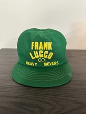 Vintage Advertising Polyester Green Hat - FRANK LUCCO CO. HEAVY MOVERS