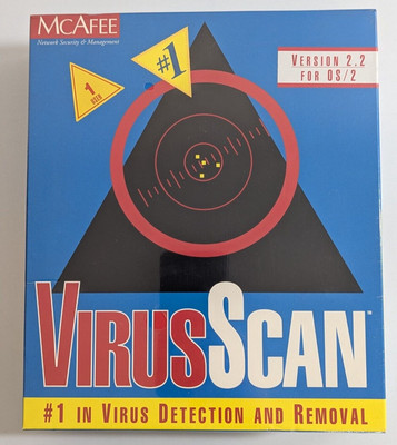 Brand New 1995 McAfee VirusScan OS/2 Ver. 2.2 Sealed Anti-Virus Software Program