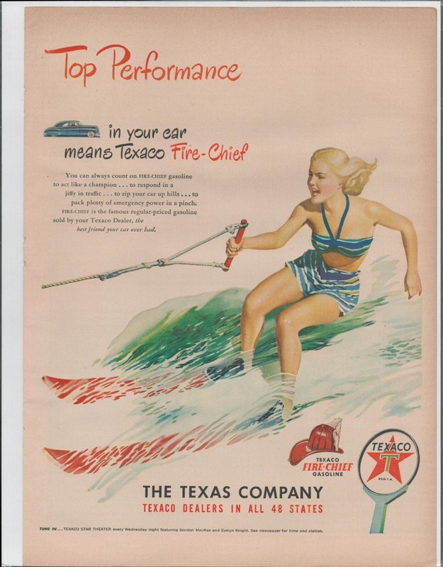 1948 TEXACO Company Original Vintage Promo Ad