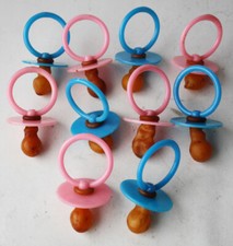 10X RARE VINTAGE 60'S GREEK DUMMY PACIFIER SOFT TEAT BABY GREECE NEW NOS 