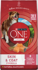 Purina ONE Plus Adult Skin Coat Formula Dry Dog Food, 31.1 lb