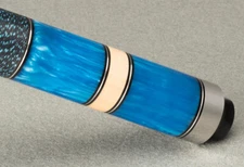 S22 MCDERMOTT STAR SILVER + BLUE PEARL RINGS Billiard Game Table Pool Cue Stick